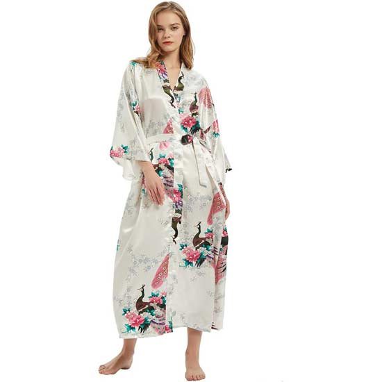 Bata Tipo Kimono para Mujer CuteSwan con estampado floral