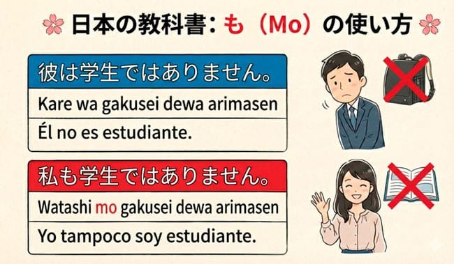 la particula mo 'tampoco'