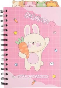 Grupo Erik Libreta con separadores Kawaii - Cuaderno A5 punteado, Libreta niña